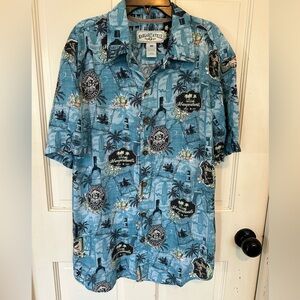 Margaritaville Men’s Hawaiian Shirt, size medium tropical 🏝️‎ blue floral